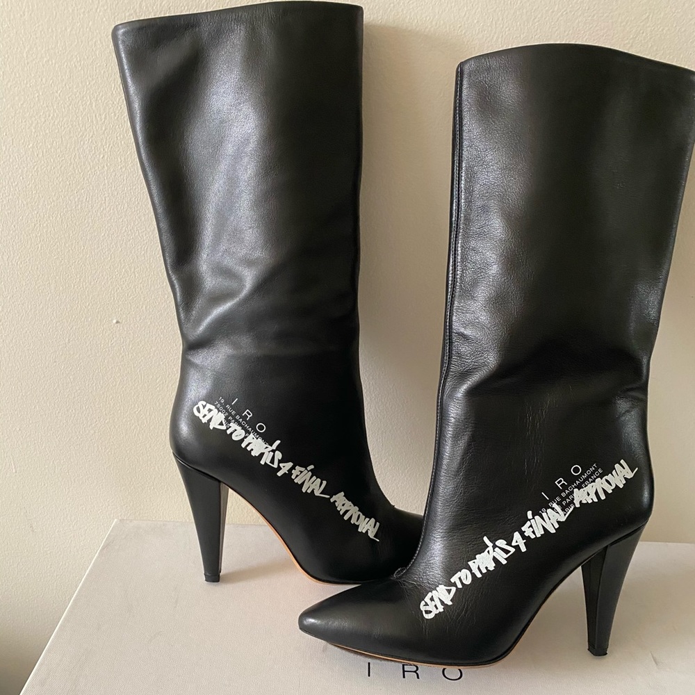 IRO PARIS Pointed Toe Leather boots